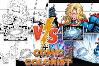 be your professional comic book colorist for comics graphic novels and webtoons
