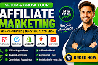 set up shopify affiliate program using uppromote awin firstpromoter goaffpro