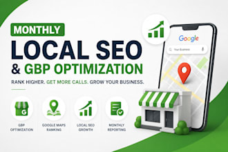 monthly local SEO, gbp, google map optimization for local business