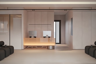 design realistic 3d dental clinic, orthodontic and healthcare interiors
