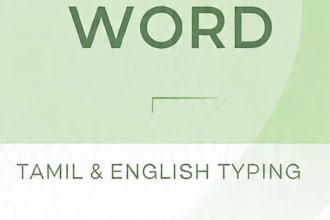 convert pdf to word and fast tamil, english typing work