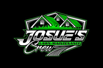 do awesome great logo for a lawn landscape maintenance crew