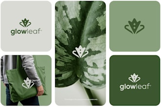 elegant leaf logo for beauty, spa, and natural skincare