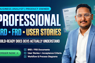 write professional brd, frd, and user stories for your project