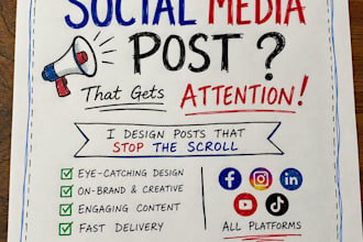 design eye catching social media posts for instagram facebook and threads
