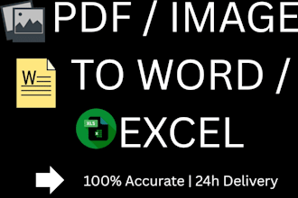do manual typing work from image or scanned document