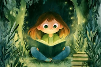 do children story book illustration, amazon kindle, fairy tales