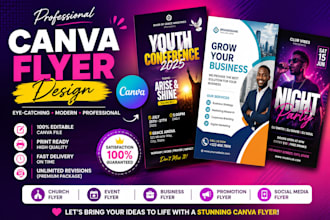 design a professional canva flyer