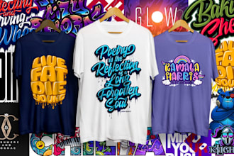 create a custom illustrated t shirt design for you