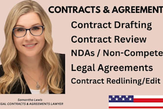 professionally draft or review legal contracts, agreements