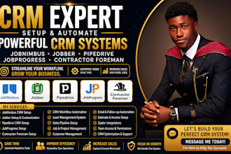 setup jobnimbus crm jobber pipedrive jobprogress automation contractor foreman