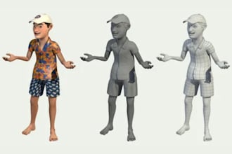 3d sculpt or model 3d character modeling, figurine toy in zbrush and blender