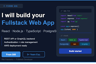 build a fullstack web app with react, nodejs and typescript