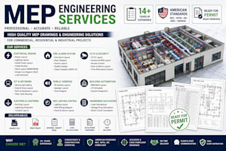 prepare mep permit drawings for commercial and residential projects