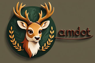 design outstanding deer head logo with unlimited revisions
