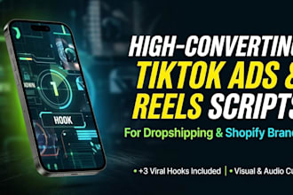write high converting tiktok and instagram reels ad scripts for your product