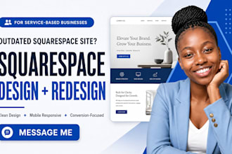 design or redesign your squarespace website for your busines