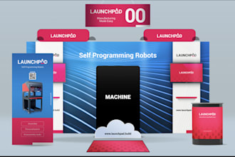 design tradeshow booth, exhibition stand, backdrop, canopy tent, rollups