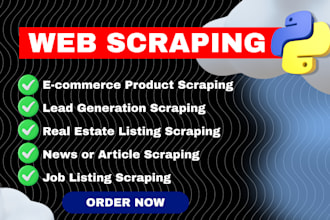 do web scraping and data extraction from any website