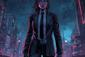 design a professional scifi character illustration