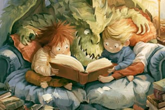 do children story book illustration, amazon kindle, fairy tales