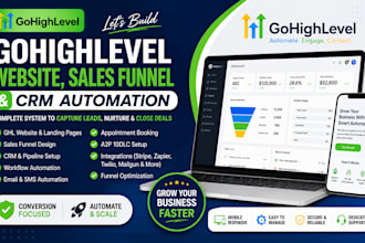 build gohighlevel website, ghl   CRM automation