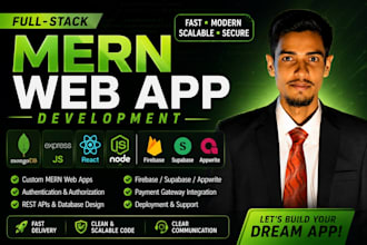 develop custom ai mern web app with firebase or supabase