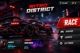 design professional game UI design for your mobile game