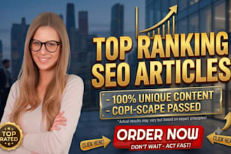 be your seo article writing expert