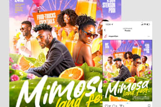 design a professional festival poster, event poster, and celebration flyer