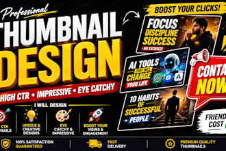 design high CTR youtube thumbnails design high CTR