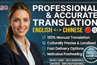 provide professional mandarin translate english to chinese translation