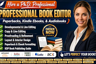 professionally line edit and proofread your fiction or non fiction book
