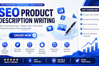 write amazon and shopify product descriptions
