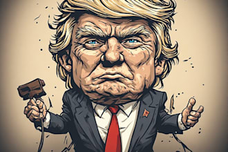 design a political or satirical cartoon