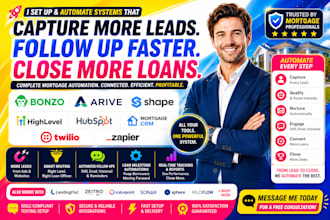 setup meta ads ghl hubspot bonzo bntouch shape arive mortgage crm twilio zapier