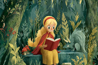 illustrate engaging picture books, storybooks or fairy tales