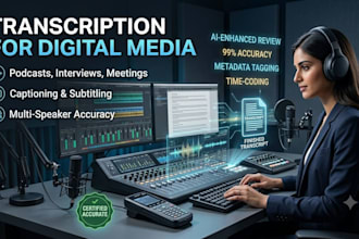 provide accurate and manual english transcription services