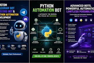 build a python telegram bot, web scraping bot and automation script