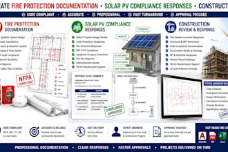 create fire protection documentation solar pv compliance responses construction