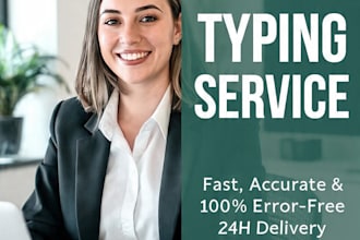 fast and accurate english typing and data entry service