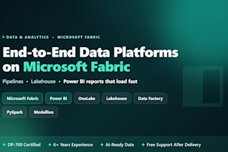 build microsoft fabric data pipelines, lakehouse and power bi reports