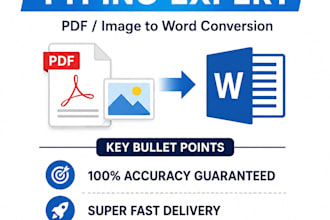 do accurate sinhala and english PDF to word  excel data entry