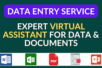 edit, format, convert documents, do data entry, copy paste, vba and gas coding
