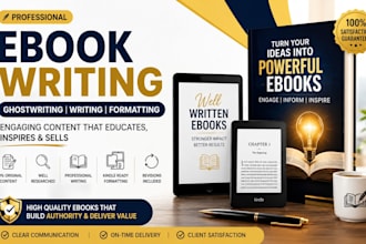 write professional ebook ghostwriting, kindle ebook