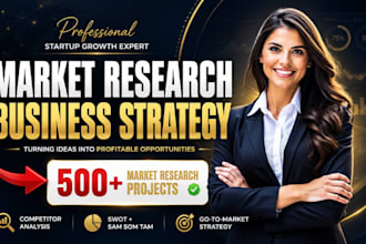 conduct in depth market research,competitive analysis,and business strategy