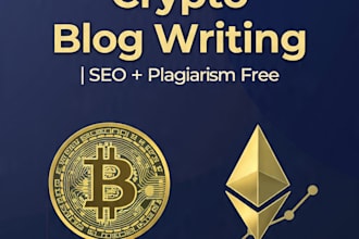 write SEO crypto, blockchain and bitcoin articles