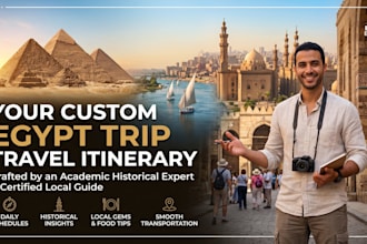 design a custom egypt travel itinerary as a local history expert