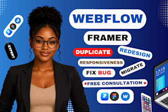 framer website design webflow website duplicate website fix bug figma to webflow
