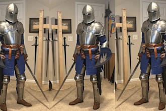 custom wearable cosplay armor full knight anime movie armor props for convention
